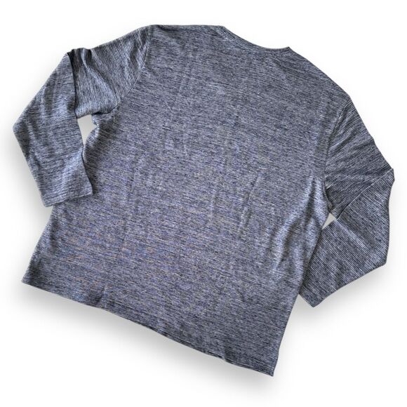 JOSEPH ABBOUD Men's LS V 100% Cotton Top Blue Heather EUC Size 2X - Picture 2 of 6